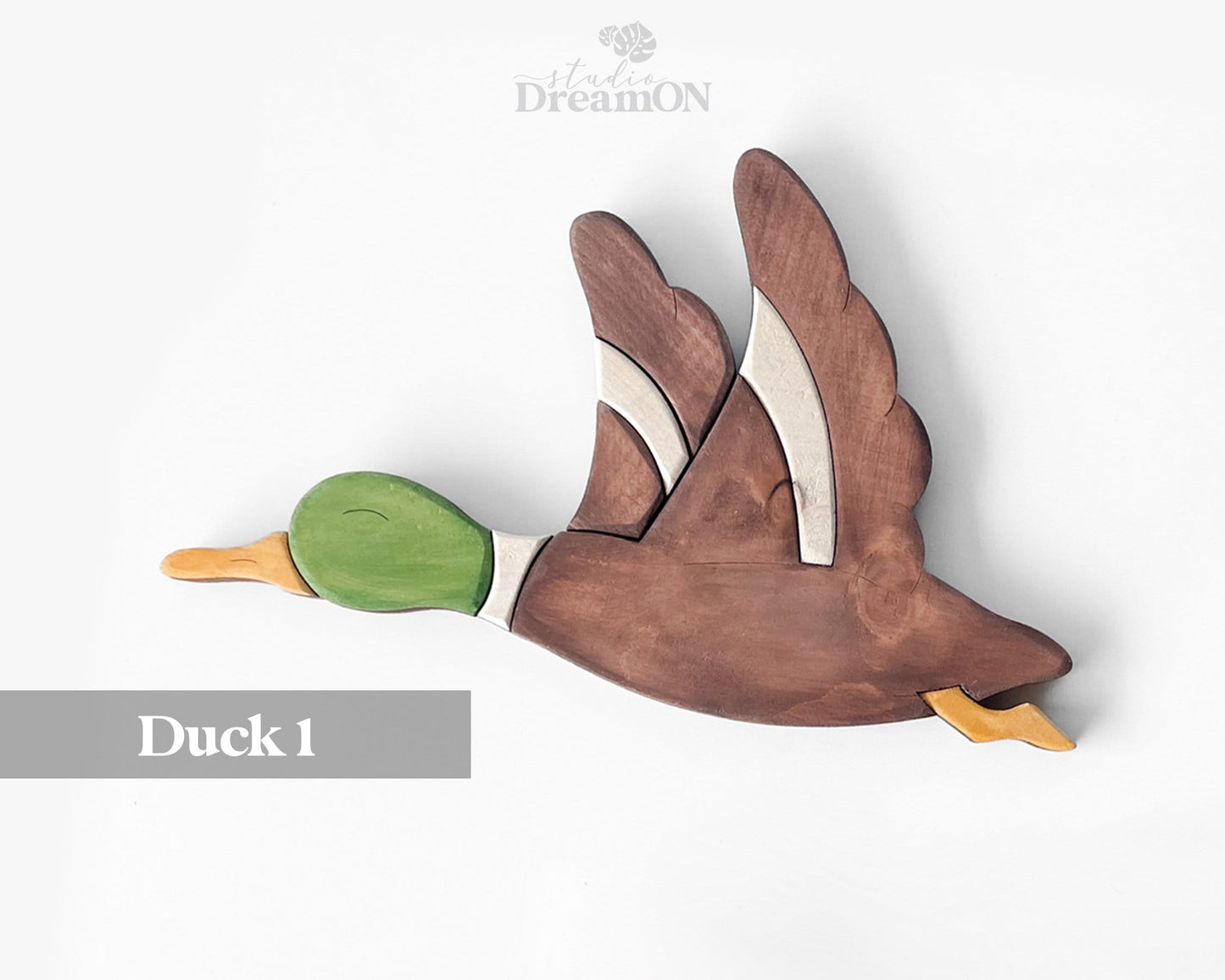 Flying Mallard Ducks Wooden Wall Art Decor - Lake House Decor for Wall - Fathers Day Gift