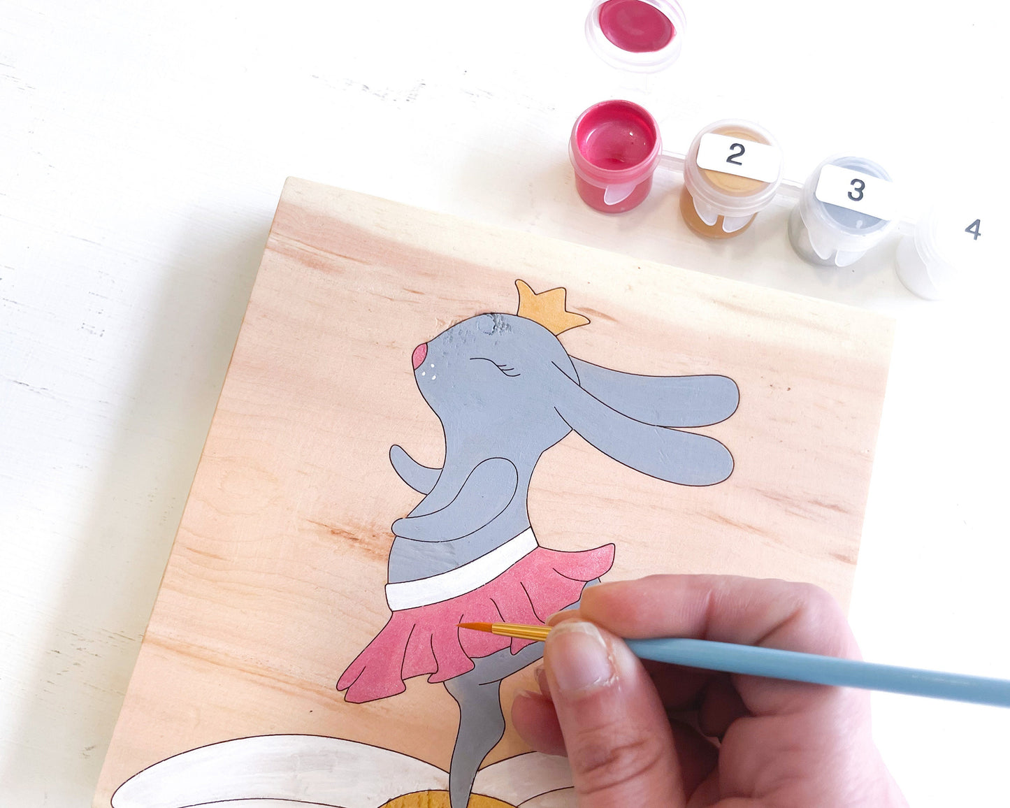 Paint by Number Kit - Dancing Bunny Wood Wall Art Kit