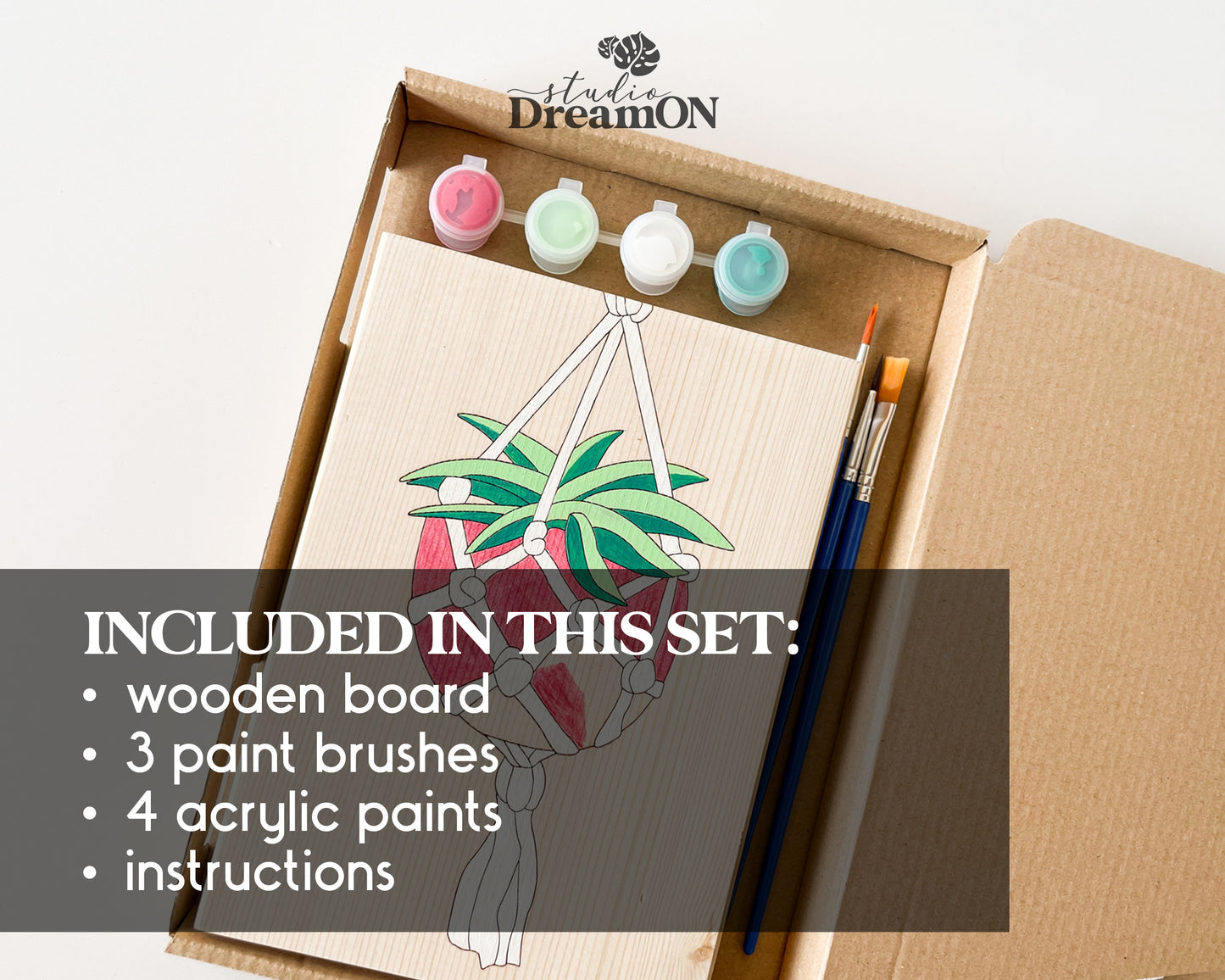 Easy Paint by Number DIY Kit for Adults - Sustainable Art Gift for Mom