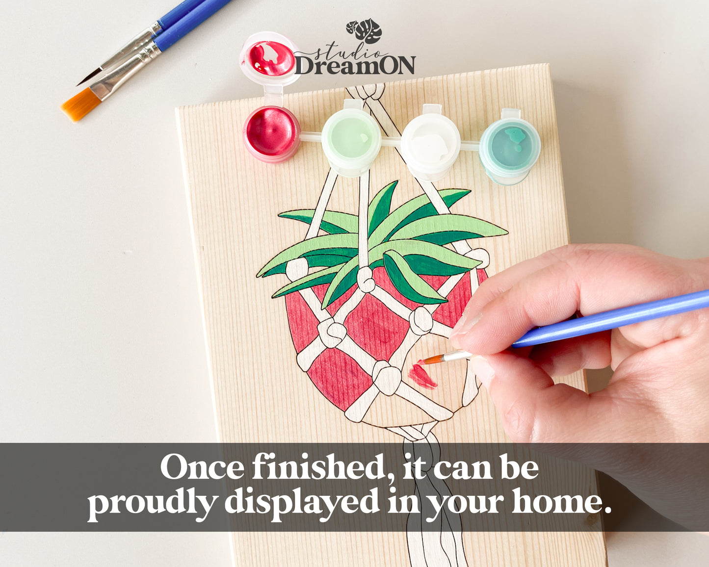Easy Paint by Number DIY Kit for Adults - Sustainable Art Gift for Mom