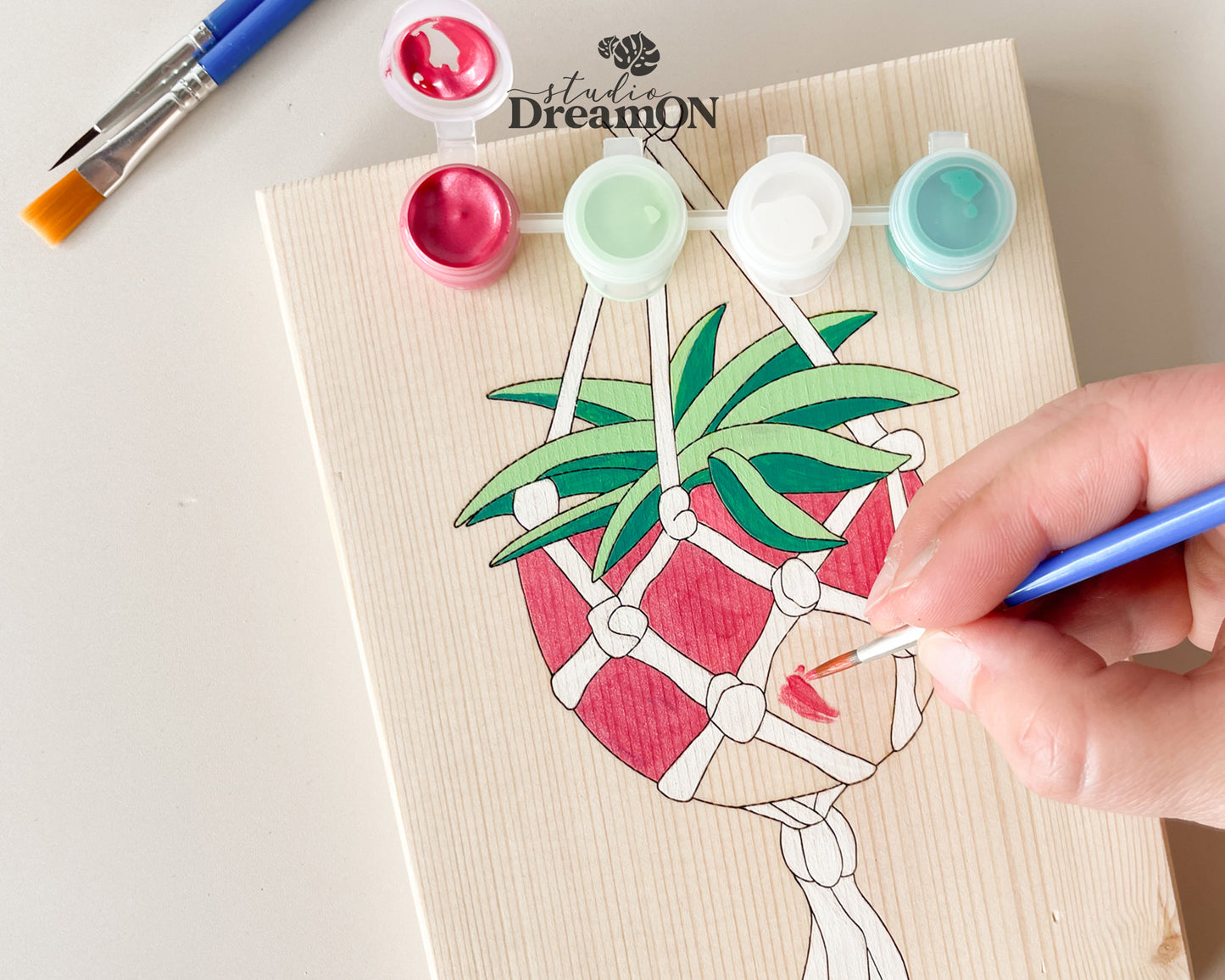 Easy Paint by Number DIY Kit for Adults - Sustainable Art Gift for Mom