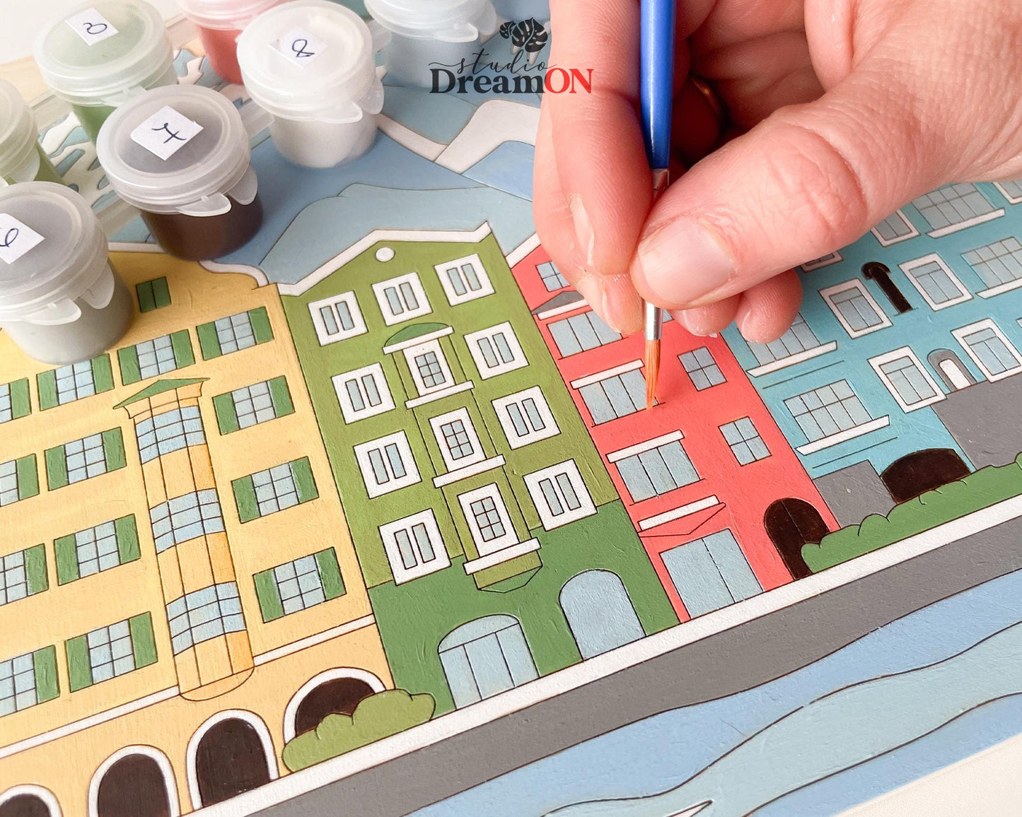 Innsbruck Paint by Number Kit - Mountain City DIY Wood Wall Art Decor - Tirol DIY Craft Kit for Adults