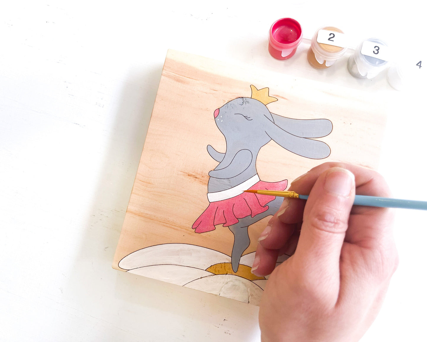 Paint by Number Kit - Dancing Bunny Wood Wall Art Kit